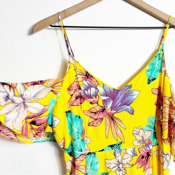 DAVI AND DANI VIVID TROPICAL FLORAL PRINT SUMMER MAXI DRESS IN FLORAL LARGE - Picture 9 of 11